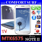 MTK6575 Note II S3 Dual SIM Phone TV GPS Android 4.04 SmartPhone